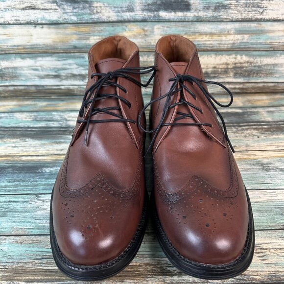 Nunn Bush Brown Leather Dress Boots Men\'s 11 Brogue Step up your style with the Nunn Bush Stance Wingtip  main image 2